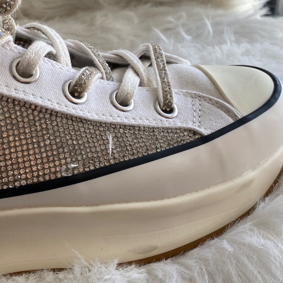 Shaft Rhinestone Embellished High Top Platform Sneakers - Picture 12 of 13